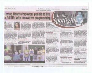 "Loving Hands Group Empowers People To Live A Full Life" - The Plain Dealer (Feb 2012)